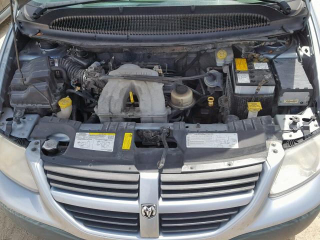 1D4GP25B05B144887 - 2005 DODGE CARAVAN SE BLUE photo 7