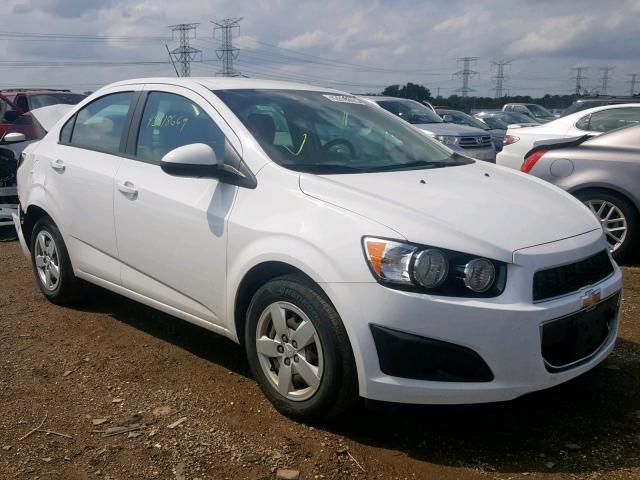 1G1JB5SH4F4197263 - 2015 CHEVROLET SONIC LS WHITE photo 1
