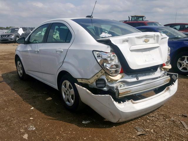 1G1JB5SH4F4197263 - 2015 CHEVROLET SONIC LS WHITE photo 3