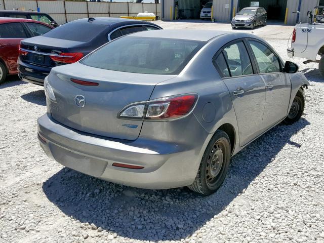 JM1BL1U77D1701504 - 2013 MAZDA 3 I SILVER photo 4