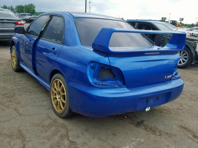 JF1GD70644L522334 - 2004 SUBARU IMPREZA WR BLUE photo 3