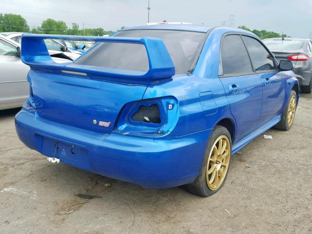 JF1GD70644L522334 - 2004 SUBARU IMPREZA WR BLUE photo 4