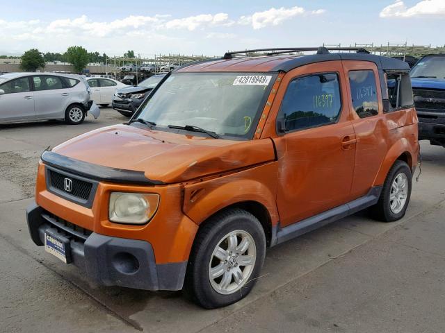 5J6YH28766L010848 - 2006 HONDA ELEMENT EX ORANGE photo 2