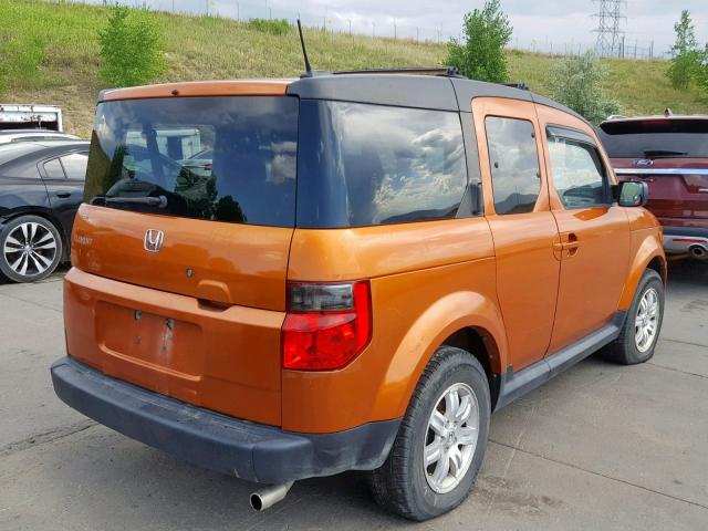 5J6YH28766L010848 - 2006 HONDA ELEMENT EX ORANGE photo 4