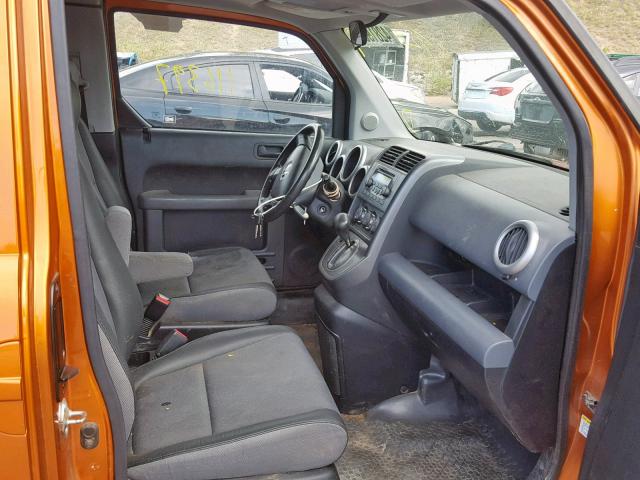 5J6YH28766L010848 - 2006 HONDA ELEMENT EX ORANGE photo 5