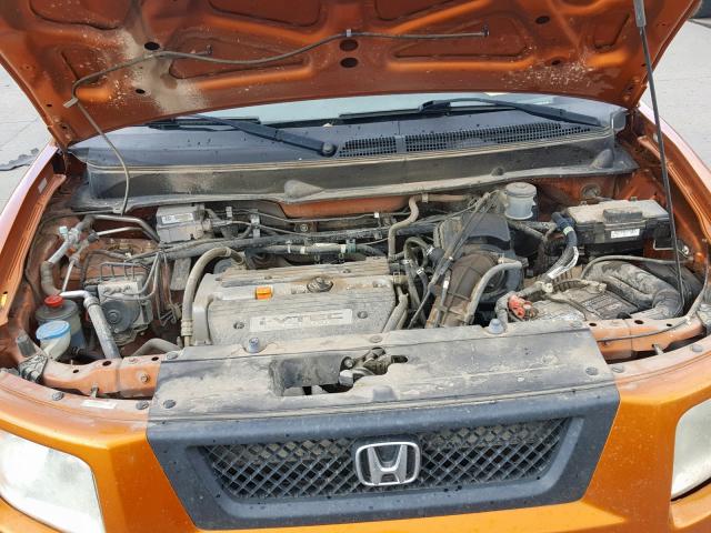 5J6YH28766L010848 - 2006 HONDA ELEMENT EX ORANGE photo 7