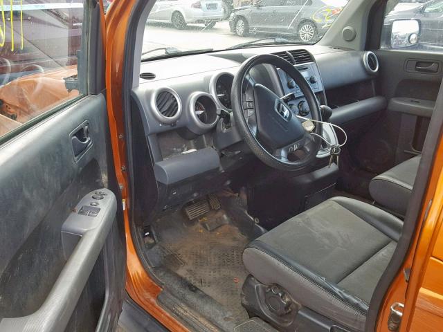 5J6YH28766L010848 - 2006 HONDA ELEMENT EX ORANGE photo 9