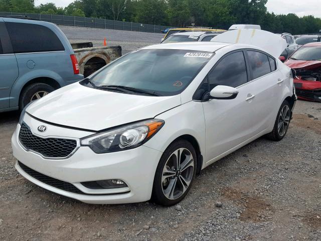 KNAFX4A85G5505415 - 2016 KIA FORTE EX WHITE photo 2