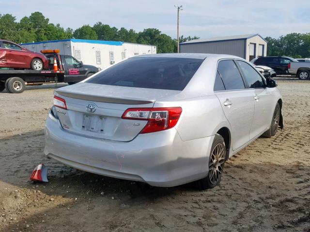 4T1BF1FK7CU191317 - 2012 TOYOTA CAMRY BASE SILVER photo 4