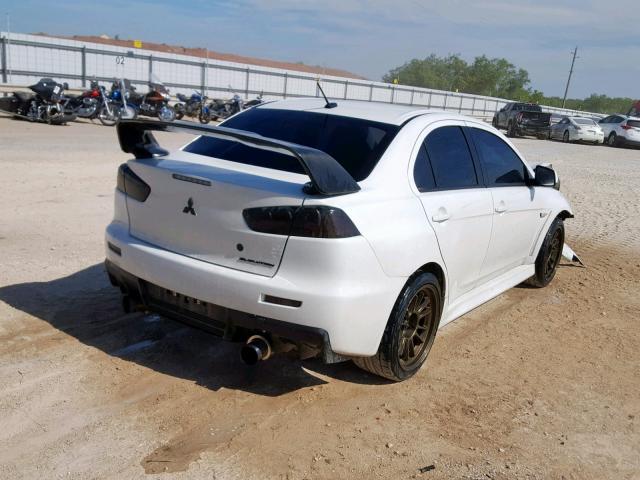 JA32W8FV2BU037215 - 2011 MITSUBISHI LANCER EVO WHITE photo 4