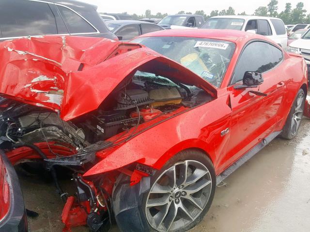 1FA6P8CF3F5413228 - 2015 FORD MUSTANG GT RED photo 2