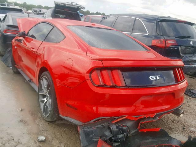 1FA6P8CF3F5413228 - 2015 FORD MUSTANG GT RED photo 3