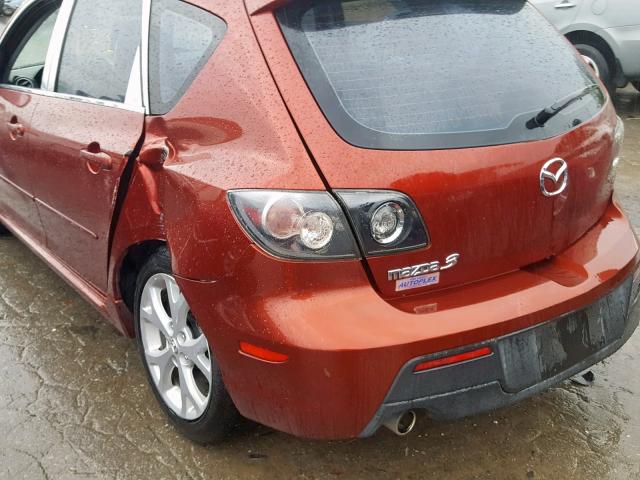 JM1BK344891205705 - 2009 MAZDA 3 S RED photo 9