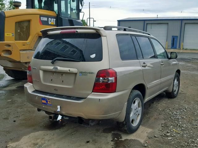 JTEEP21A750089069 - 2005 TOYOTA HIGHLANDER GOLD photo 4