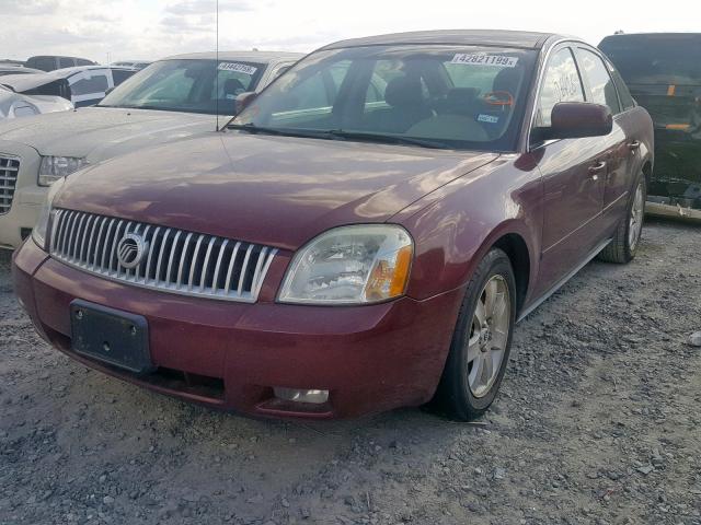 1MEFM42165G617704 - 2005 MERCURY MONTEGO PR MAROON photo 2