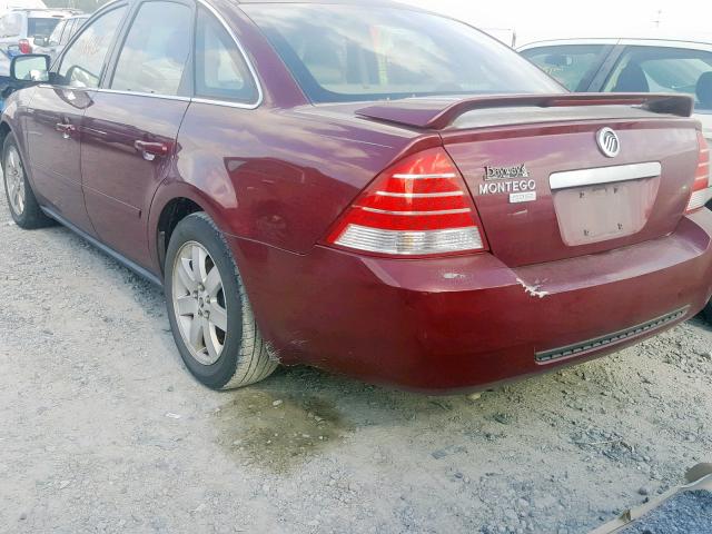 1MEFM42165G617704 - 2005 MERCURY MONTEGO PR MAROON photo 3