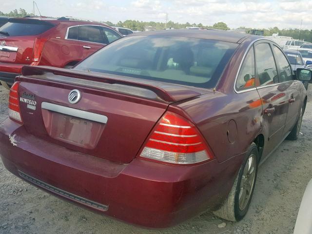 1MEFM42165G617704 - 2005 MERCURY MONTEGO PR MAROON photo 4