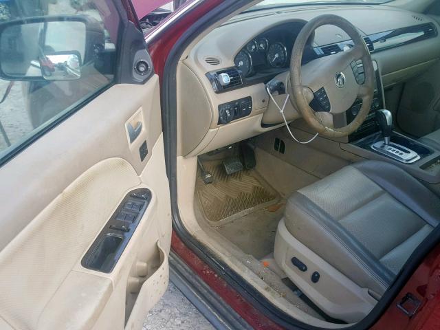 1MEFM42165G617704 - 2005 MERCURY MONTEGO PR MAROON photo 9