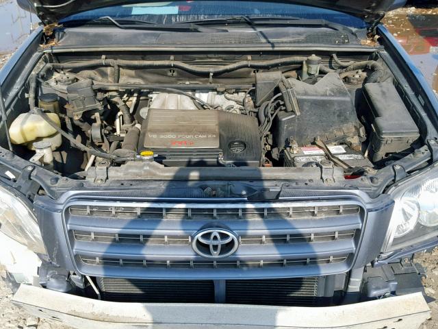 JTEGF21A810008330 - 2001 TOYOTA HIGHLANDER BLUE photo 7