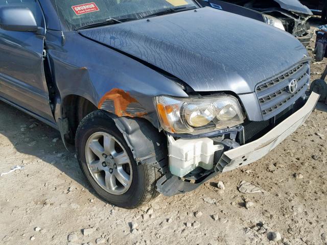 JTEGF21A810008330 - 2001 TOYOTA HIGHLANDER BLUE photo 9