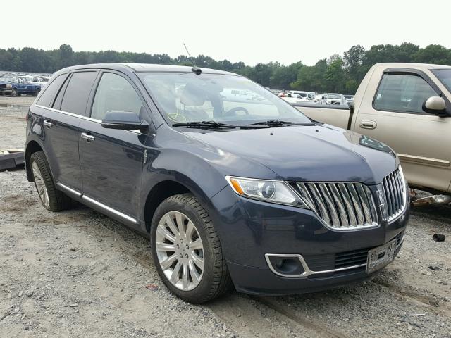 2LMDJ8JK6EBL16196 - 2014 LINCOLN MKX BLUE photo 1