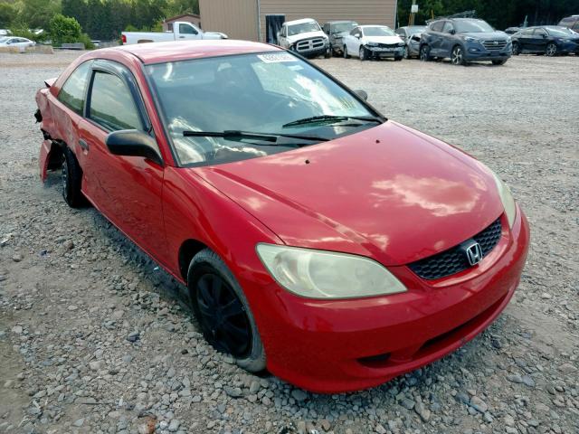 1HGEM22184L036729 - 2004 HONDA CIVIC DX V RED photo 1