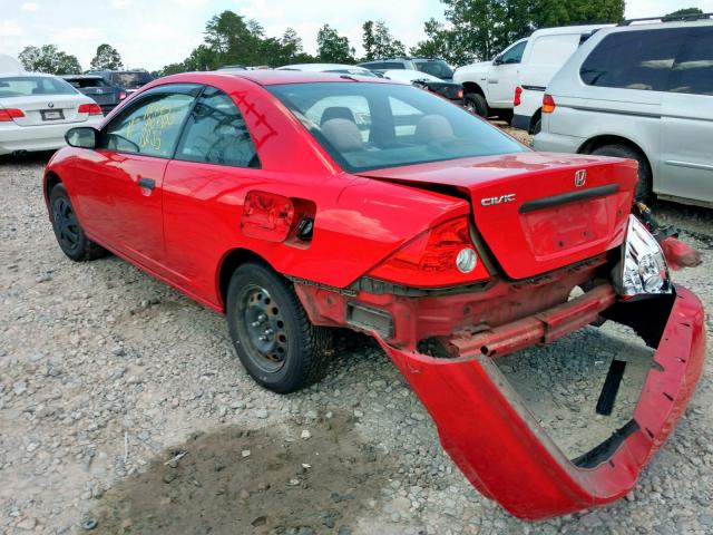 1HGEM22184L036729 - 2004 HONDA CIVIC DX V RED photo 3