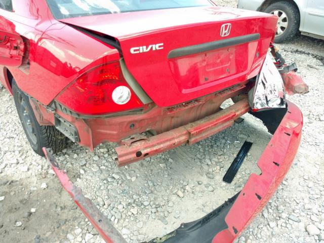 1HGEM22184L036729 - 2004 HONDA CIVIC DX V RED photo 9