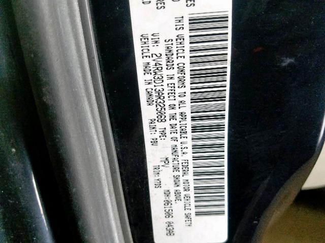 2V4RW3D13AR325068 - 2010 VOLKSWAGEN ROUTAN SE BLUE photo 10