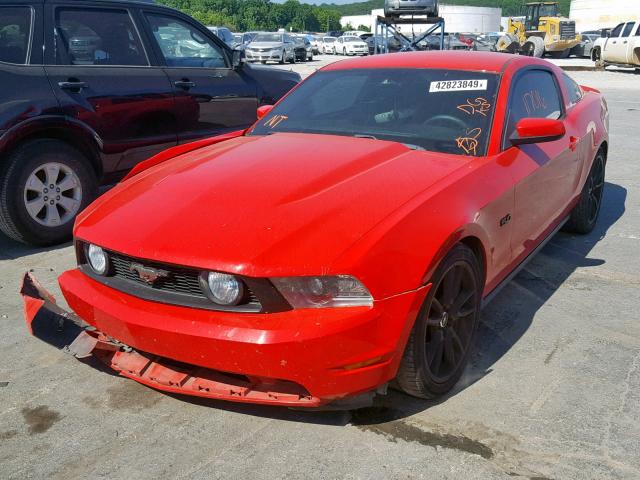 1ZVBP8CF4B5160386 - 2011 FORD MUSTANG GT RED photo 2