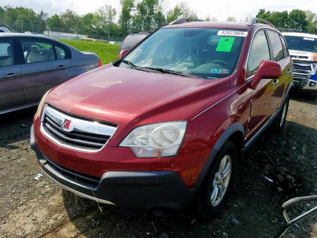 3GSCL33P78S612638 - 2008 SATURN VUE XE MAROON photo 2