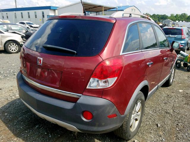 3GSCL33P78S612638 - 2008 SATURN VUE XE MAROON photo 4