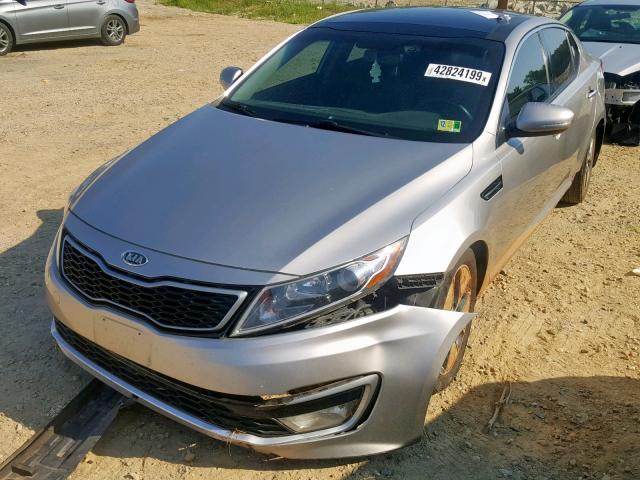 KNAGM4AD0B5000532 - 2011 KIA OPTIMA HYB SILVER photo 2