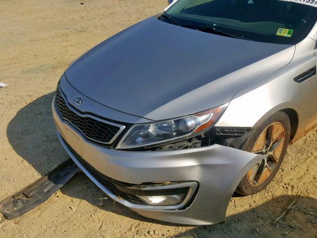 KNAGM4AD0B5000532 - 2011 KIA OPTIMA HYB SILVER photo 9