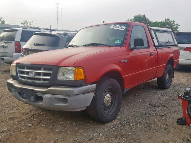 1FTYR10D63TA44072 - 2003 FORD RANGER RED photo 2