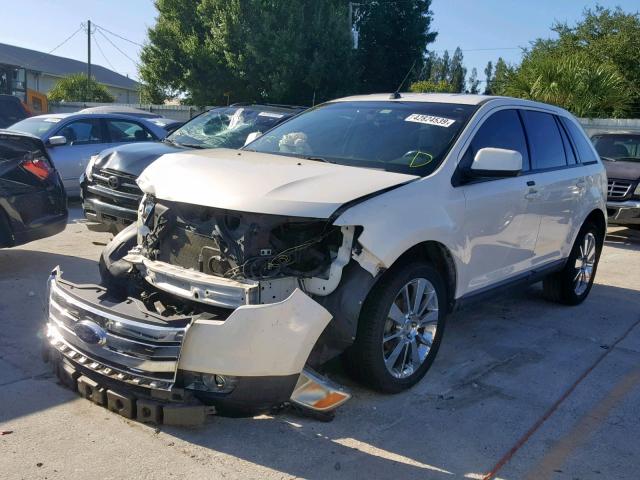 2FMDK38C78BA76543 - 2008 FORD EDGE SEL WHITE photo 2