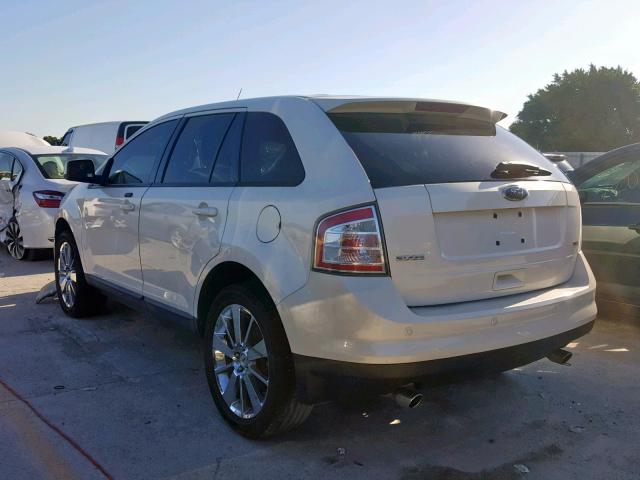 2FMDK38C78BA76543 - 2008 FORD EDGE SEL WHITE photo 3