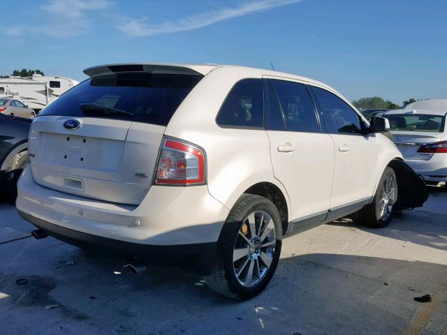 2FMDK38C78BA76543 - 2008 FORD EDGE SEL WHITE photo 4