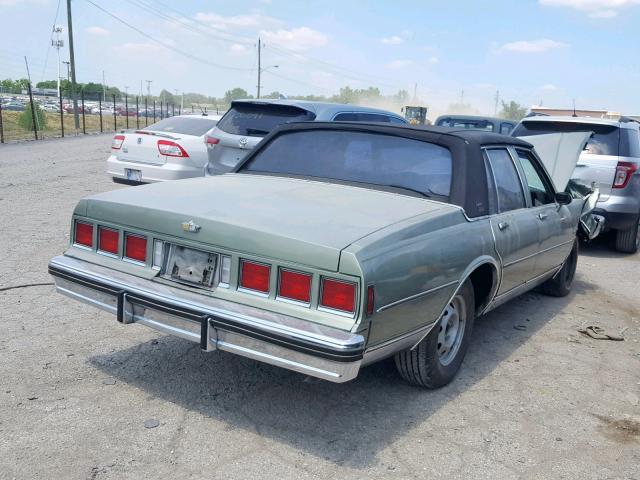 1G1BN69HXFY185148 - 1985 CHEVROLET CAPRICE CL GREEN photo 4