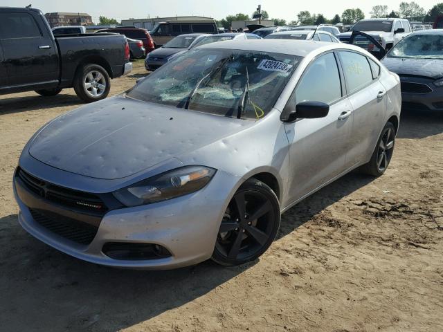 1C3CDFBB4FD181189 - 2015 DODGE DART SXT SILVER photo 2