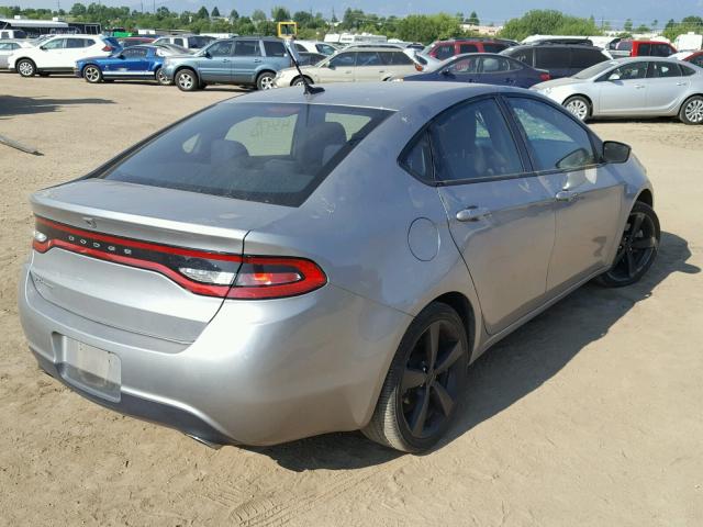 1C3CDFBB4FD181189 - 2015 DODGE DART SXT SILVER photo 4