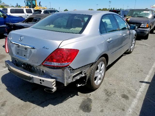 JH4KB16687C004387 - 2007 ACURA RL SILVER photo 4