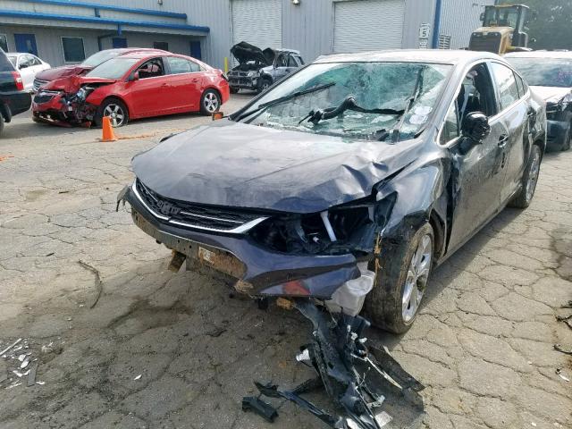 1G1BF5SM3H7155531 - 2017 CHEVROLET CRUZE PREM BLACK photo 2