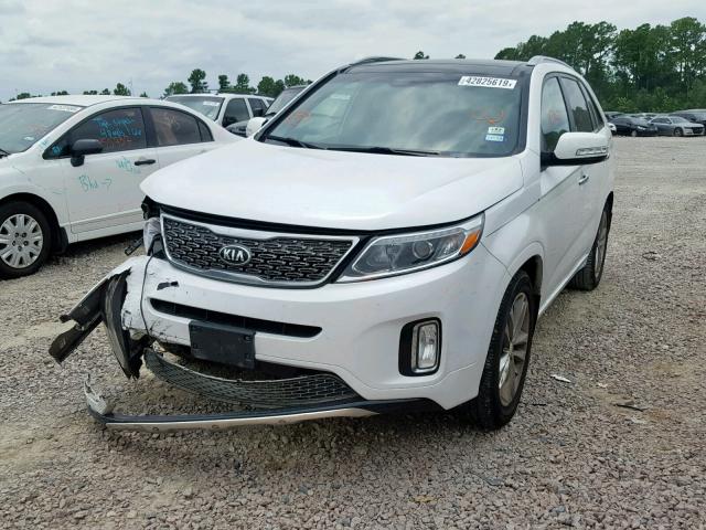 5XYKW4A75EG456393 - 2014 KIA SORENTO SX WHITE photo 2