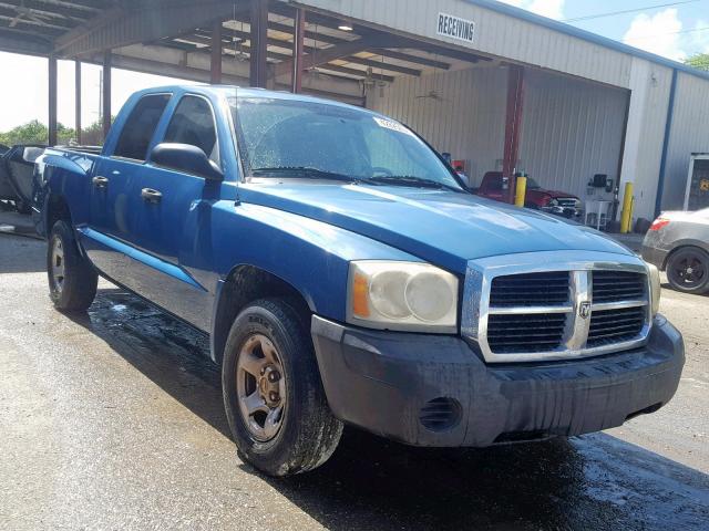 1D7HE28K85S304877 - 2005 DODGE DAKOTA QUA BLUE photo 1