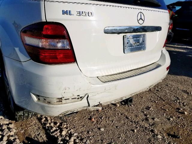 4JGBB56E39A520618 - 2009 MERCEDES-BENZ ML 350 WHITE photo 9