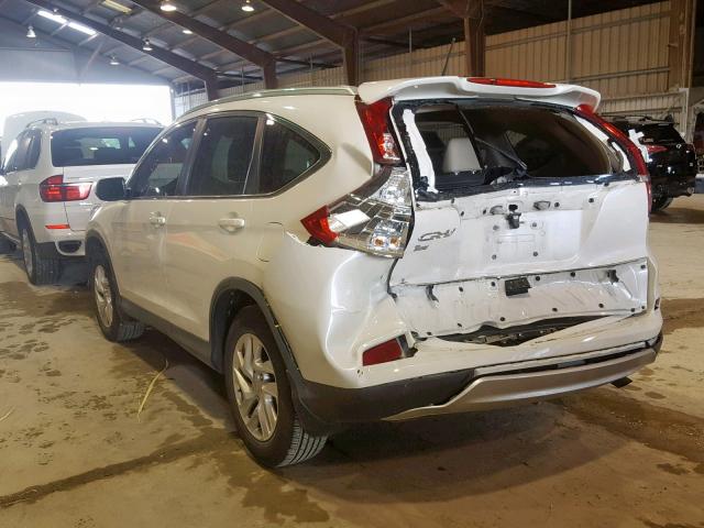 5J6RM3H74FL005122 - 2015 HONDA CR-V EXL WHITE photo 3