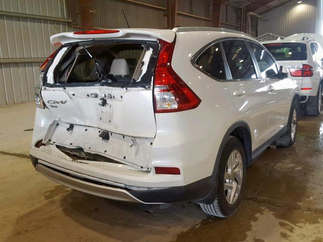 5J6RM3H74FL005122 - 2015 HONDA CR-V EXL WHITE photo 4