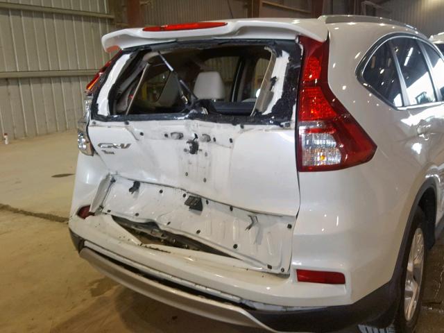 5J6RM3H74FL005122 - 2015 HONDA CR-V EXL WHITE photo 9