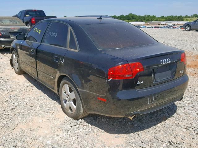 WAUEF78E17A147085 - 2007 AUDI A4 S-LINE BLACK photo 3